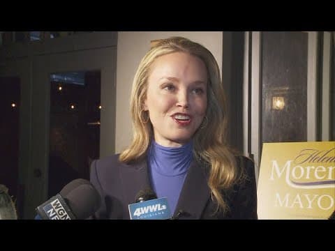 Helena Moreno met with reporters to talk about her mayoral campaign