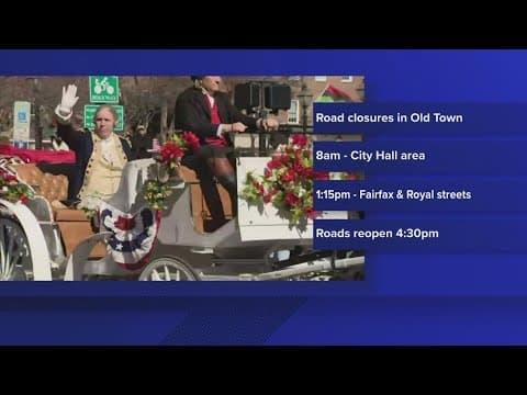 Old Town Alexandria road closures ahead of George Washington Birthday Parade