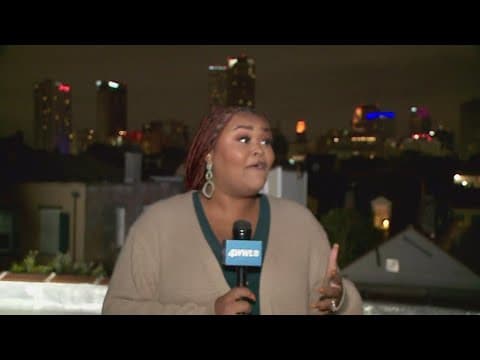 WWL-TV Meteorologist Payton Malone gives 
Leigha McNeil a SCARE on the rooftop