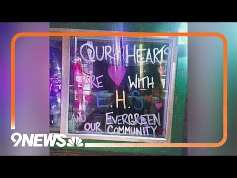 Signs of support in Evergreen after school shooting