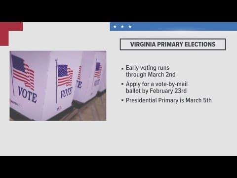 Early voting in Virginia for the Presidential Primary is underway
