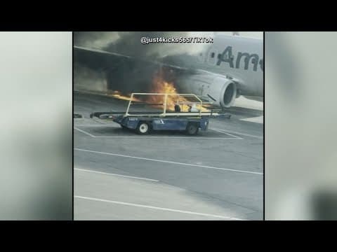 American Airlines passengers evacuated after engine fire at Denver airport