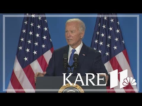 Biden says during press conference he's going to 'complete the job' despite calls to bow out