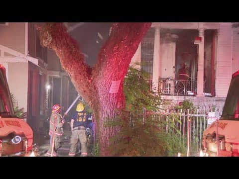 Firefighters Battle Vacant Building Blaze on S. Carrollton Ave