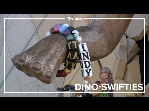 Children's Museum dinosaurs wear Taylor Swift-themed friendship bracelets