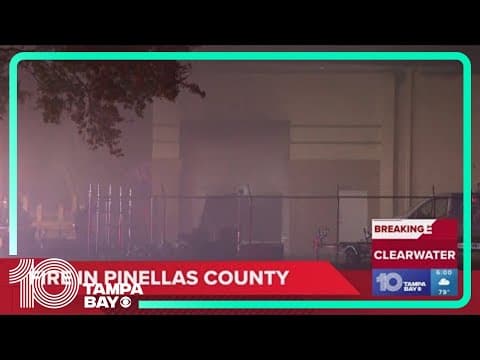 Crews battling large blaze in Clearwater