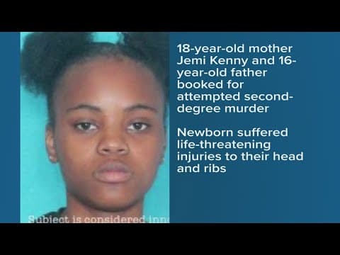Baby fighting for life after beating; teen parents arrested