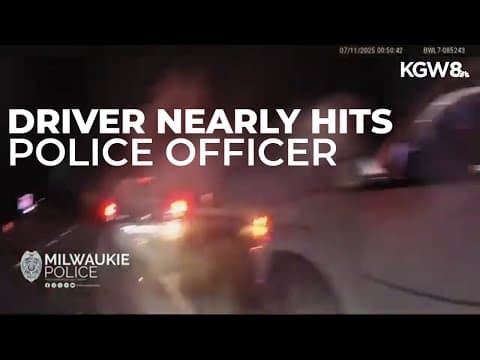 Body camera video shows driver hit Milwaukie police patrol car