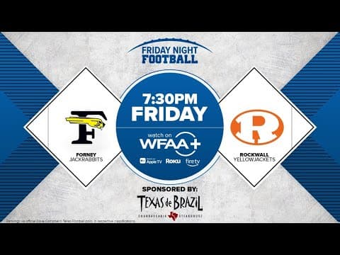 Forney, Rockwall battle in pivotal district game on Friday Night Football on WFAA+