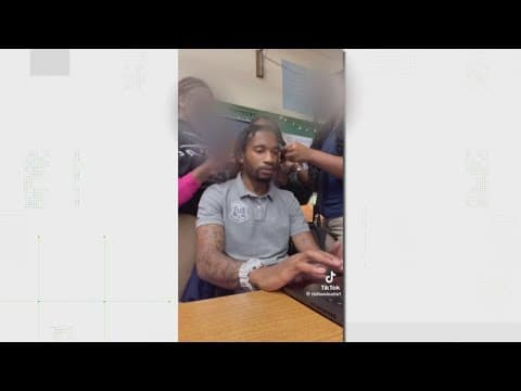 Maryland teacher goes viral for letting students braid his hair, causing controversy