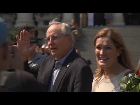 Watch: Texas A&M President Mark A. Welsh III leaves campus after resignation