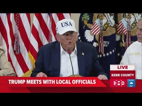 Texas flooding | Donald Trump full press conference with Kerr County officials