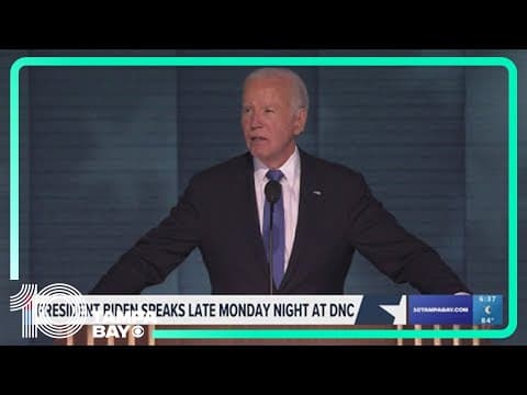 President Biden endorses Kamala Harris, slams Trump at DNC