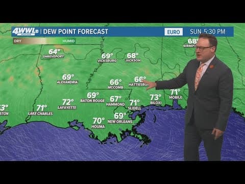 New Orleans Weather: Hot, humid Saturday.