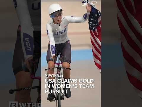 USA wins gold in Women’s Team Pursuit at 2024 Olympics | Via: AP