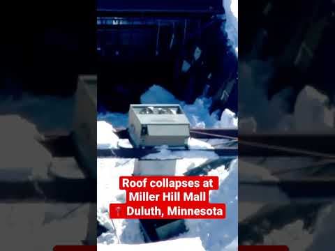No one injured after partial roof collapse at Miller Hill Mall in #Duluth #minnesota #shorts #kare11