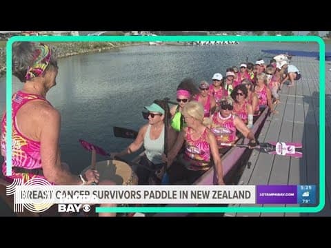 Nathan Benderson Park's Breast Cancer Survivors dragon boat team paddles in New Zealand