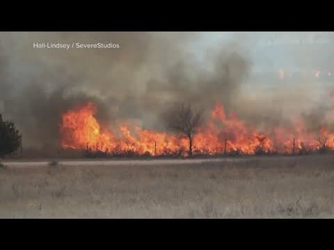 Gov. Abbott speaking on progress against wildfires in Texas Panhandle