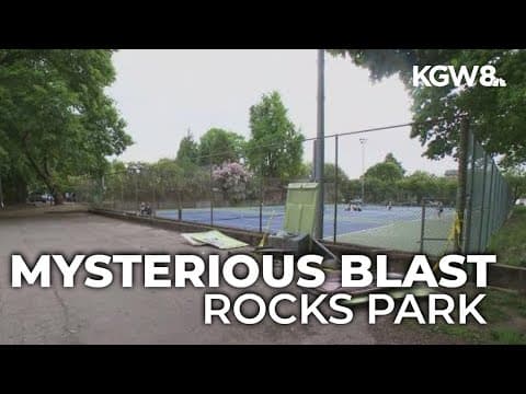 Apparent explosion destroys portable toilet at Portland park, investigation underway