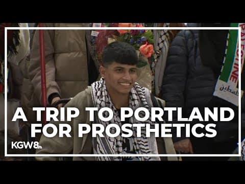 Teen amputee from Gaza arrives in Portland