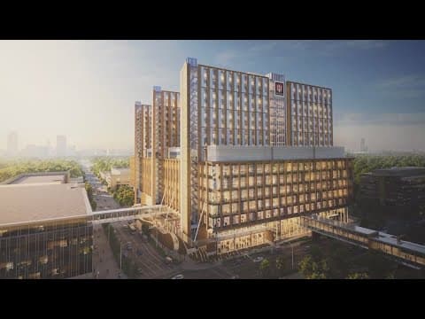 Construction update on IU Health Hospital and campus in downtown Indy