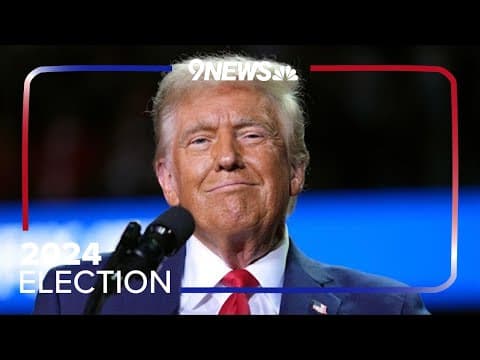 Donald Trump speaks to supporters on election night