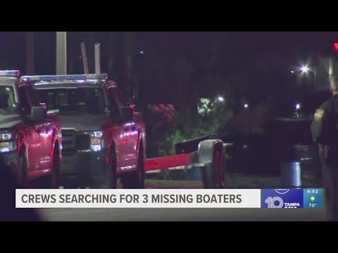 1 killed, 3 still missing after boat capsizes, sending 8 into the water near Jacksonville
