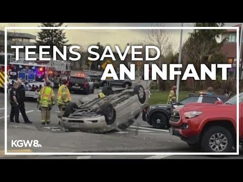 High schoolers rescue infant after car crash