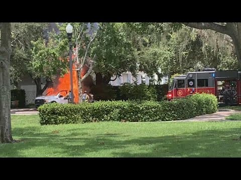 Pick-up truck goes up in flames in Winter Haven