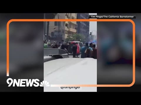 Tensions between ICE agents and protesters in Los Angeles intensify