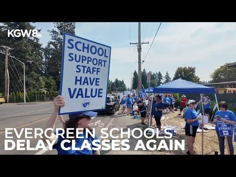 First day of Evergreen Public Schools classes delayed again by strike