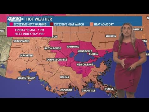 New Orleans Weather: Oppressive heat and humidity continues, scattered storms this weekend