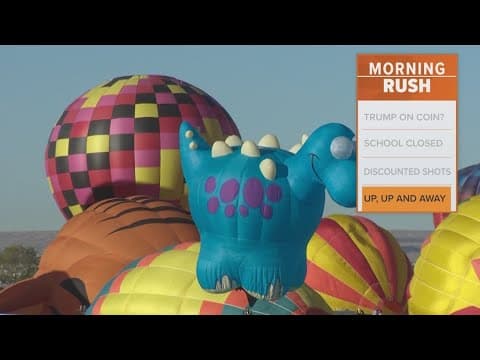Hot air balloons fill the sky in New Mexico