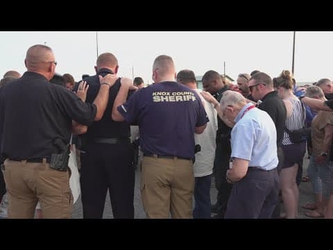 Community holds prayer vigil for KCSO Deputy Dalton Swanger