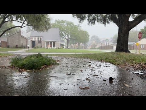 Thunderstorms in Katy during severe weather on March 15