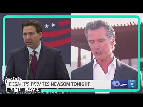 DeSantis vs. Newsom debate happening at 9 p.m. Thursday