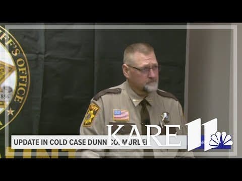 Dunn County Sheriff's officials speak about 5-decade-old cold case arrest
