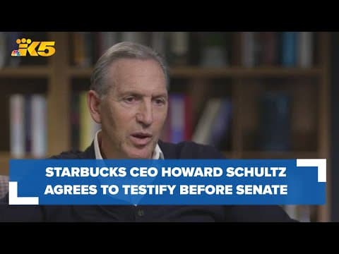 Starbucks CEO Howard Schultz agrees to testify before Senate committee