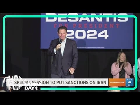 Florida special session to put sanctions on Iran