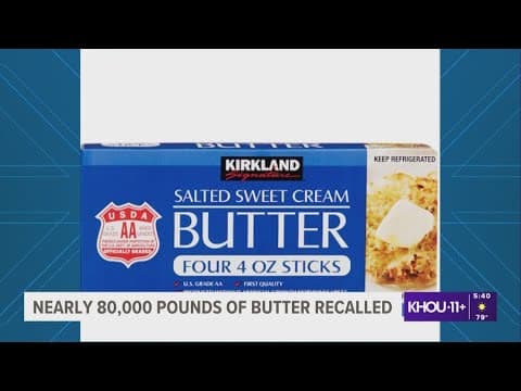 Nearly 80,000 pounds of butter sold at Costco recalled