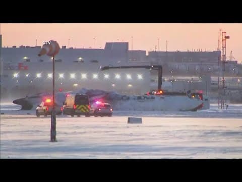 8 injured after Delta Air Lines flight flips over upon arrival at Toronto airport