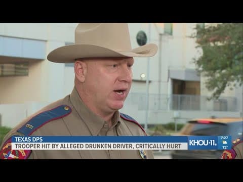 Texas DPS gives update on trooper hit by suspected drunken driver on traffic stop