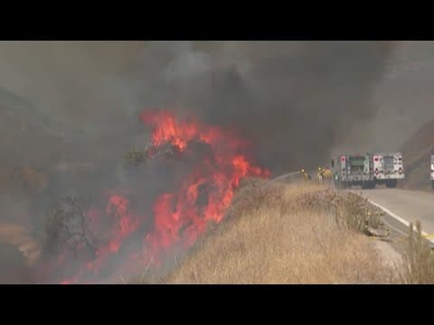 Thousands evacuated as wildfires rage near Los Angeles