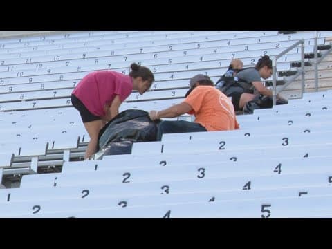 Local churches, non-profits help clean up IMS following Indy 500