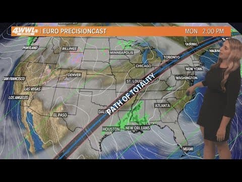 New Orleans Weather: Mostly cloudy for eclipse on Monday, heavy rain and strong storms arrive Wednes