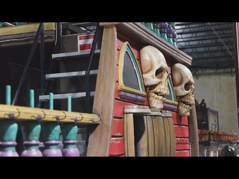 Here's a behind the scenes look at Gasparilla floats ahead of the big parade
