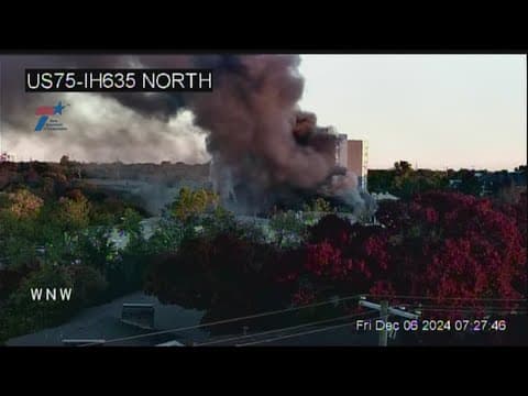 Storage facility off US 75, IH635 North catches fire