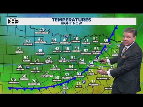 DFW Weather: Temps dropping in North Texas, patchy drizzle possible overnight