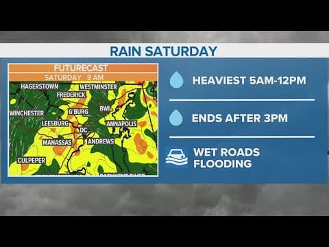 Soggy Saturday ahead. Here's what you need to know.