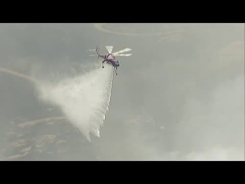 Border 66 fire burns Tuesday along U.S.-Mexico border near Tecate